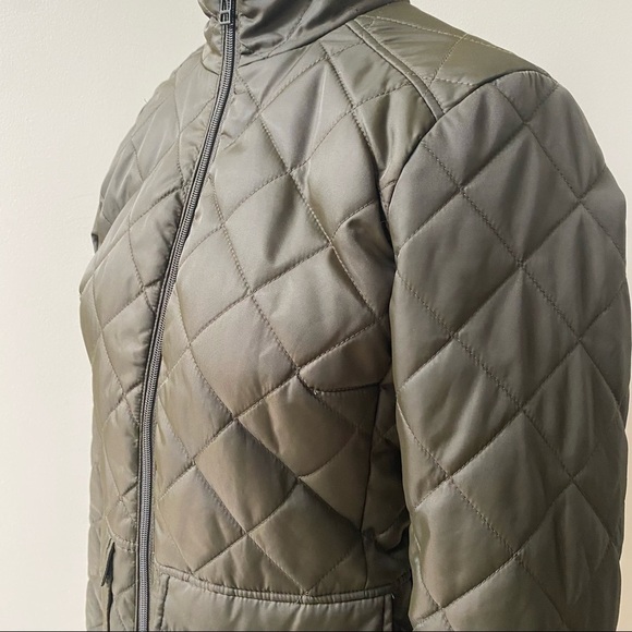 H&M Quilted Jacket Olive Green Size 4 - Picture 2 of 7